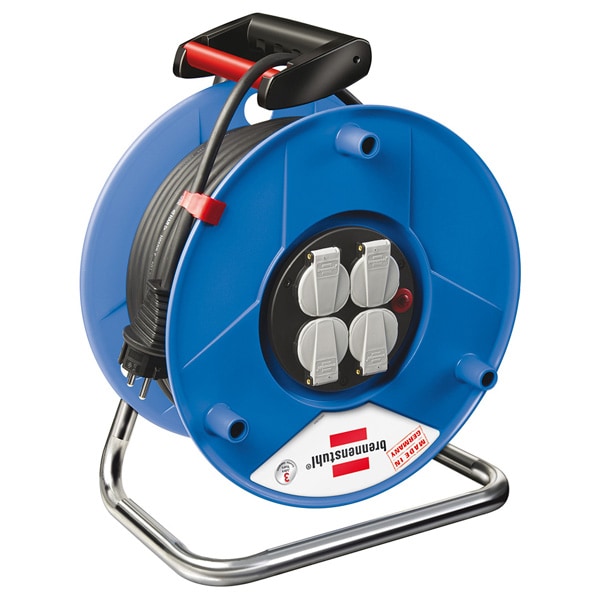 Derulator BRENNENSTUHL Garant 143929, 4 prize, 25m, albastru