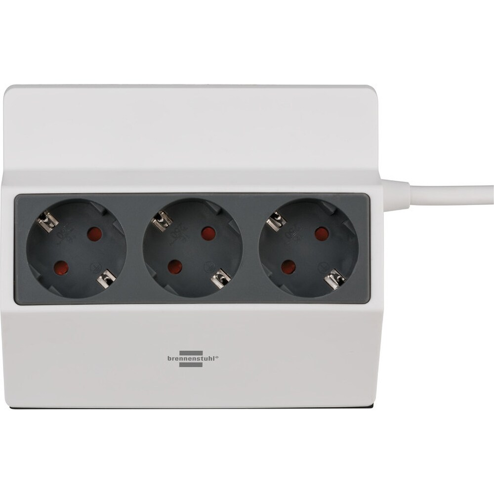Prelungitor BRENNENSTUHL 196324, 3 prize Schuko, 3m, H05VV-F 3G1.5mm, clema, gri