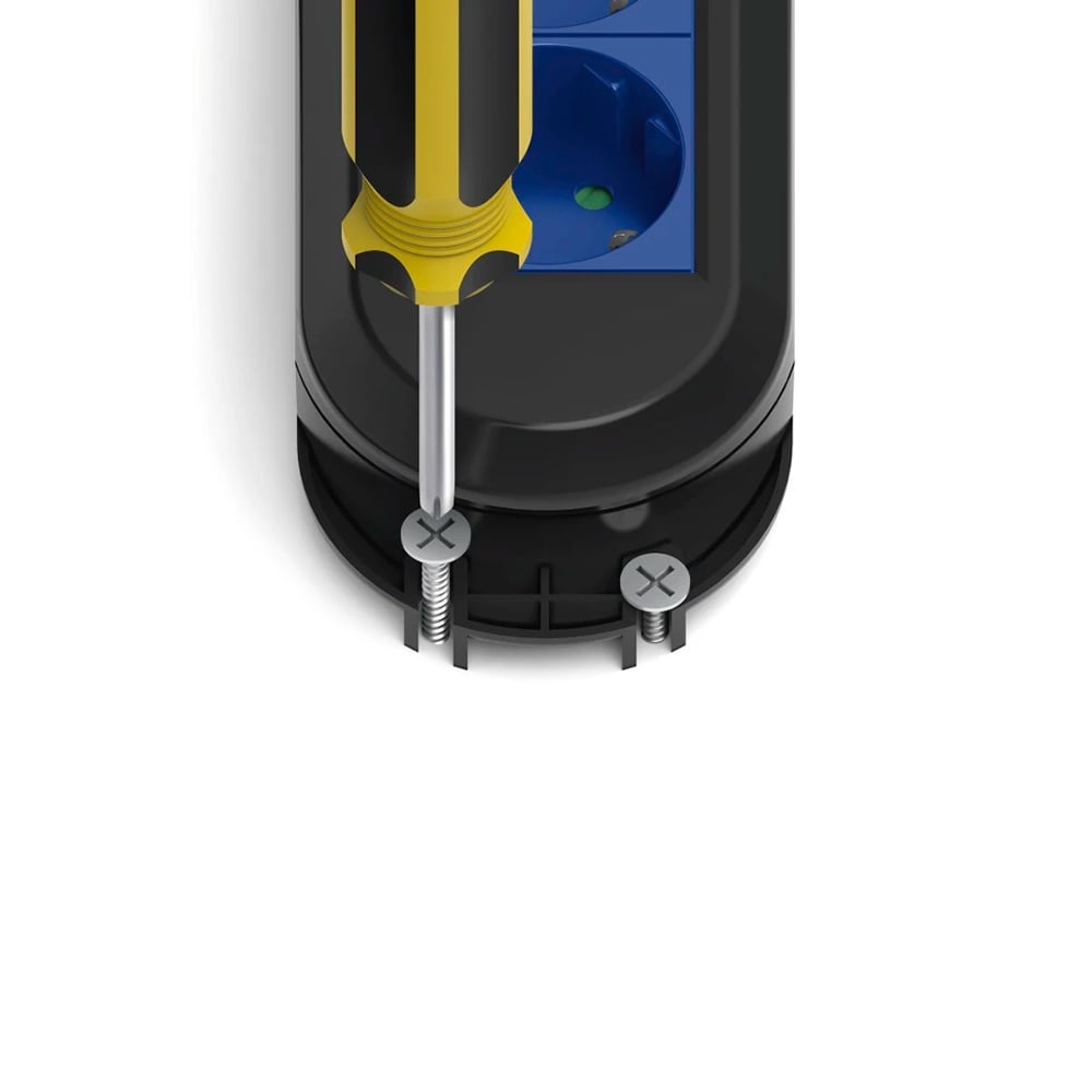 Prelungitor HAMA 223043, 3 prize, 1.5m, negru