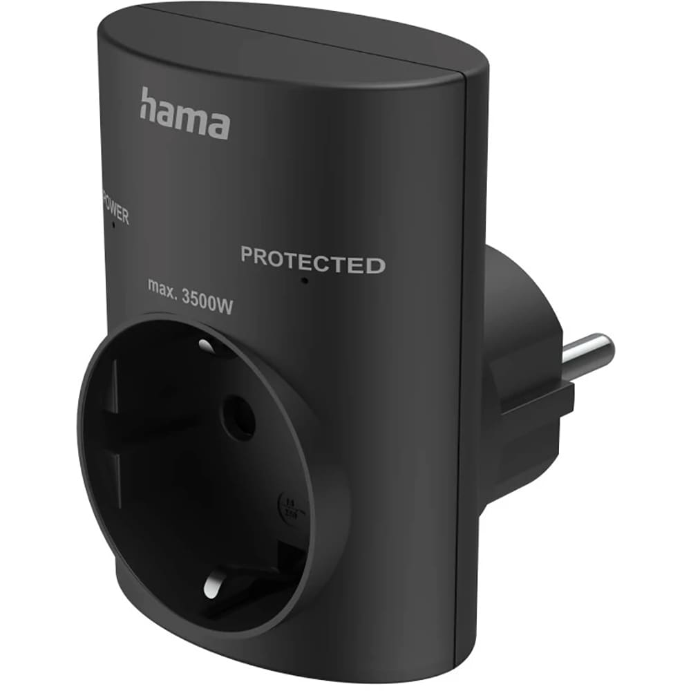 Adaptor priza HAMA 223322, EU, negru
