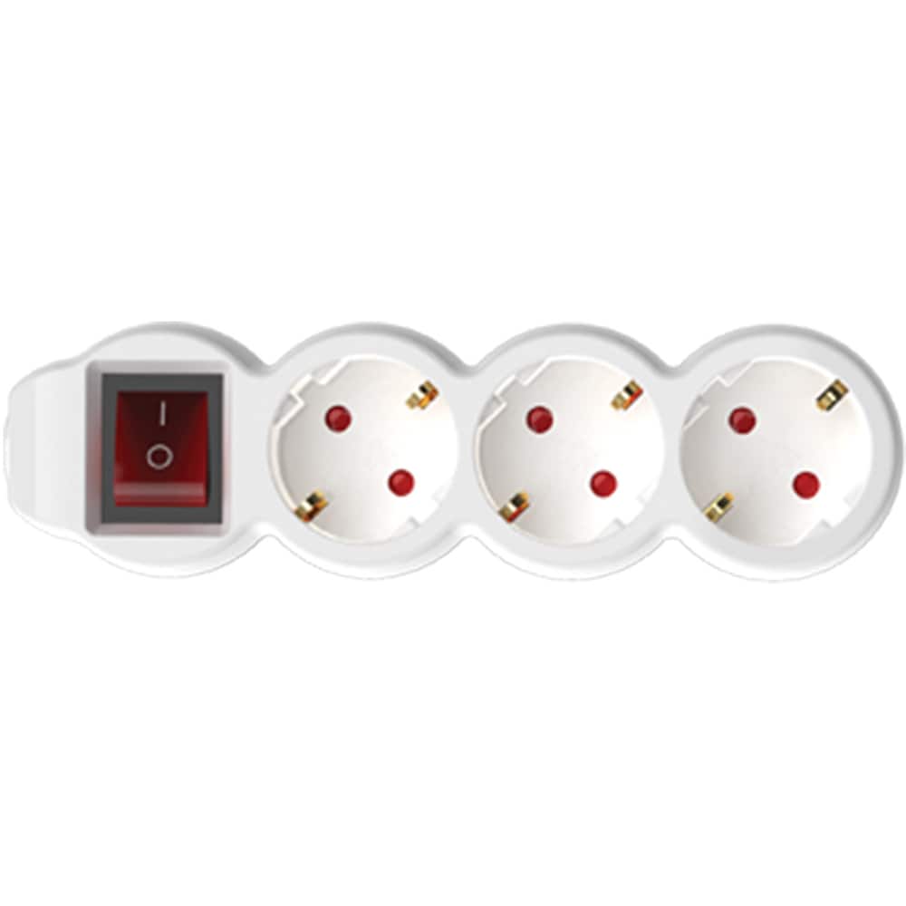 Prelungitor cu protectie HOME NV 3K-3, 3 prize, 3m, Alb