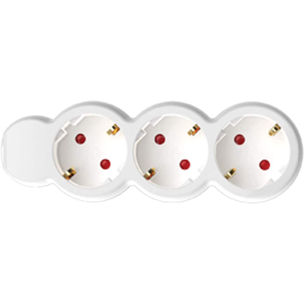 Prelungitor cu protectie HOME NV 3, 3 prize, 1.5m, Alb