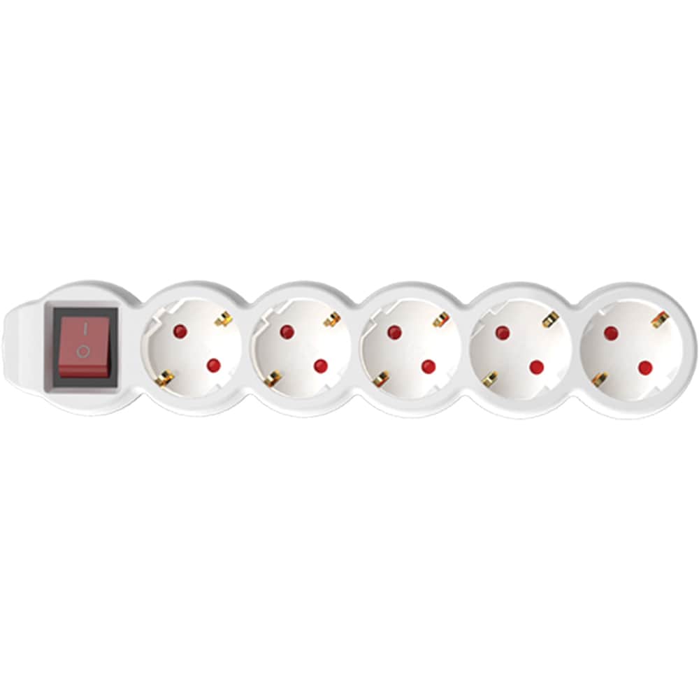 Prelungitor cu protectie HOME NV 5K-3, 5 prize, 3m, Alb