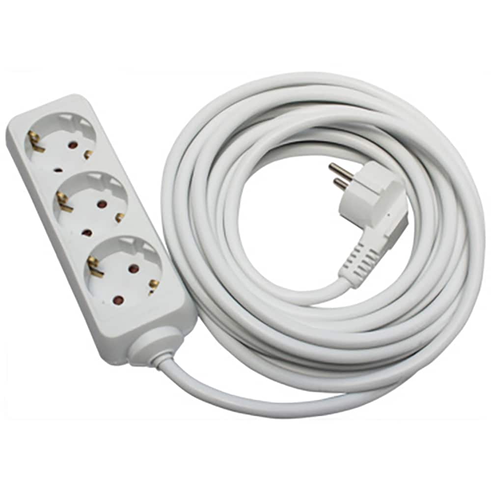 Prelungitor STROHM 5948833066501, 3 prize Shucko, 3m, alb