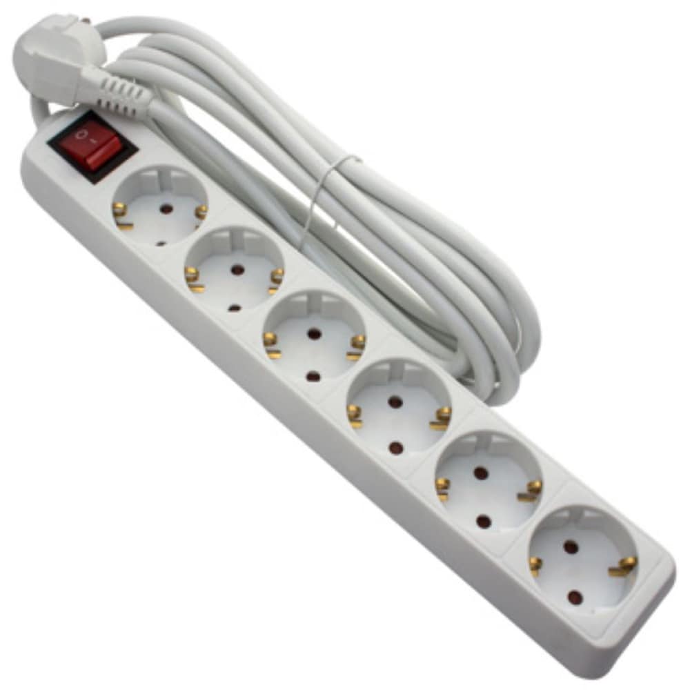 Prelungitor STROHM 5948833072397, 6 prize Shucko, 5m, alb