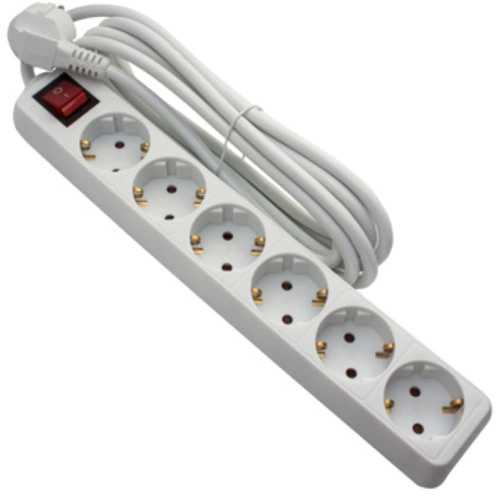 Prelungitor STROHM 5948833077682, 6 prize Shucko, 3m, alb