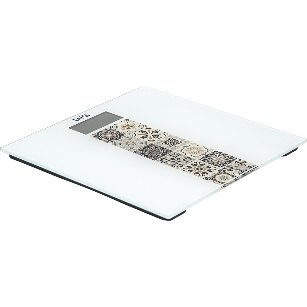 Cantar corporal LAICA PS1082N, 180Kg, sticla, alb