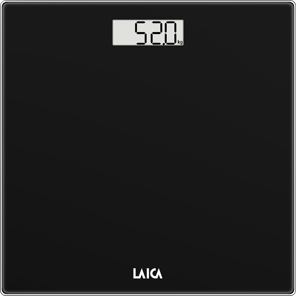 Cantar corporal LAICA Slim PS1084, 180kg, sticla, negru