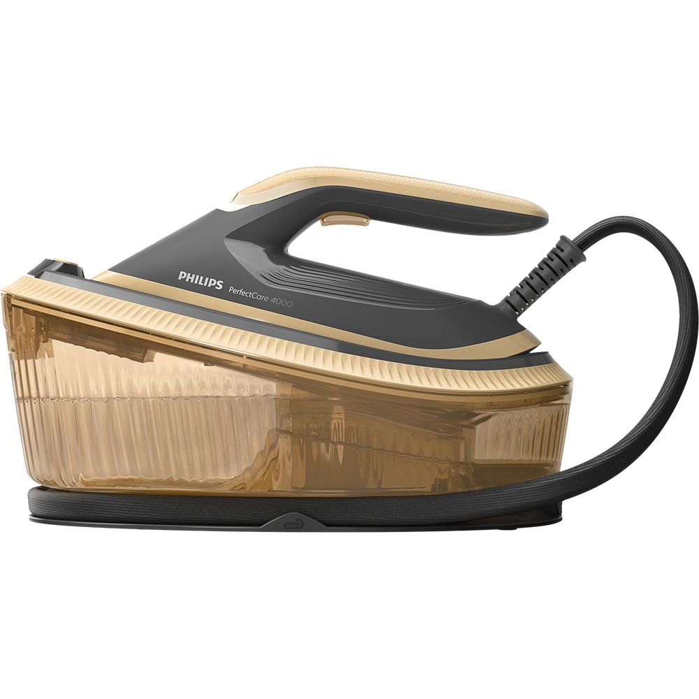 Statie de calcat PHILIPS Seria 4000 PSG4040/80, 2400W, 500g/min, 1.7l, talpa SteamGlide+, auriu-negru