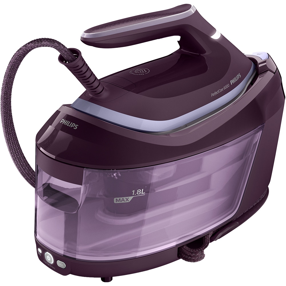 Statie de calcat PHILIPS PerfectCare Seria 6000 PSG6023/30, 2400W, 500g/min, 1.8l, talpa SteamGlide Plus, mov