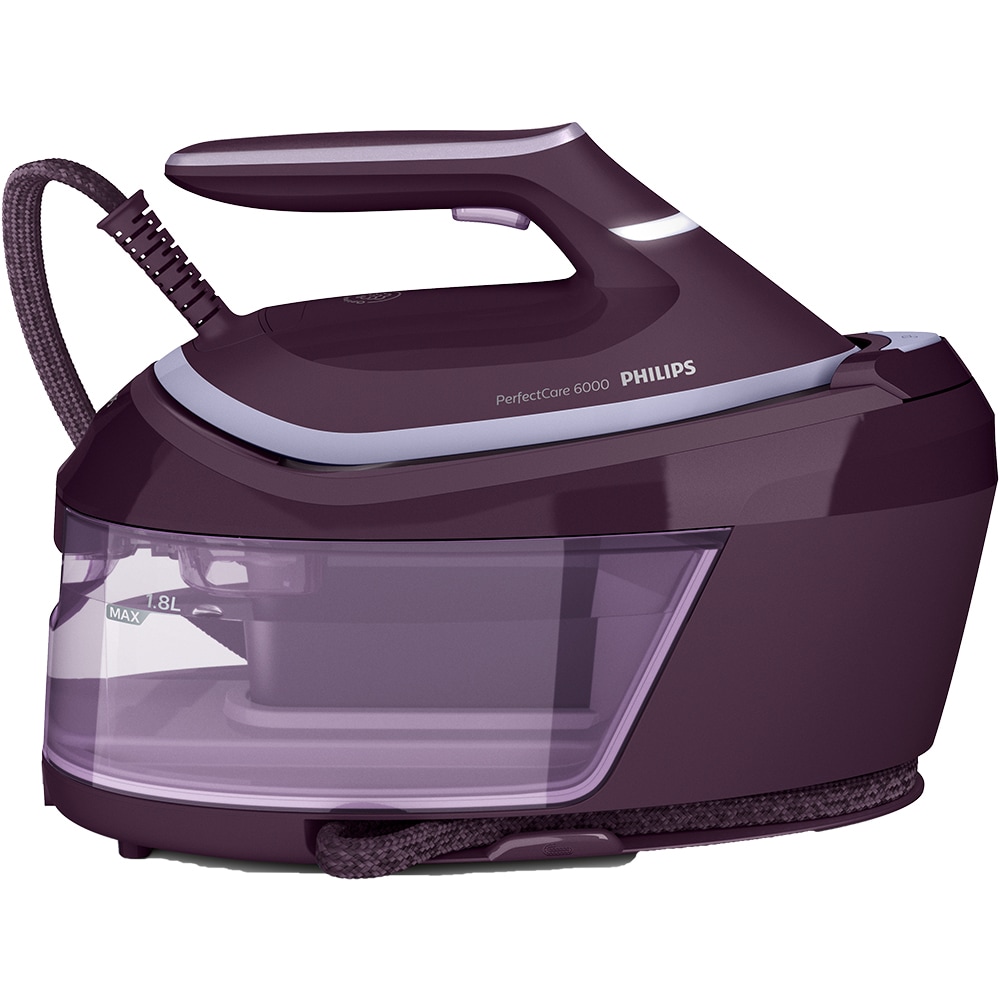 Statie de calcat PHILIPS PerfectCare Seria 6000 PSG6023/30, 2400W, 500g/min, 1.8l, talpa SteamGlide Plus, mov