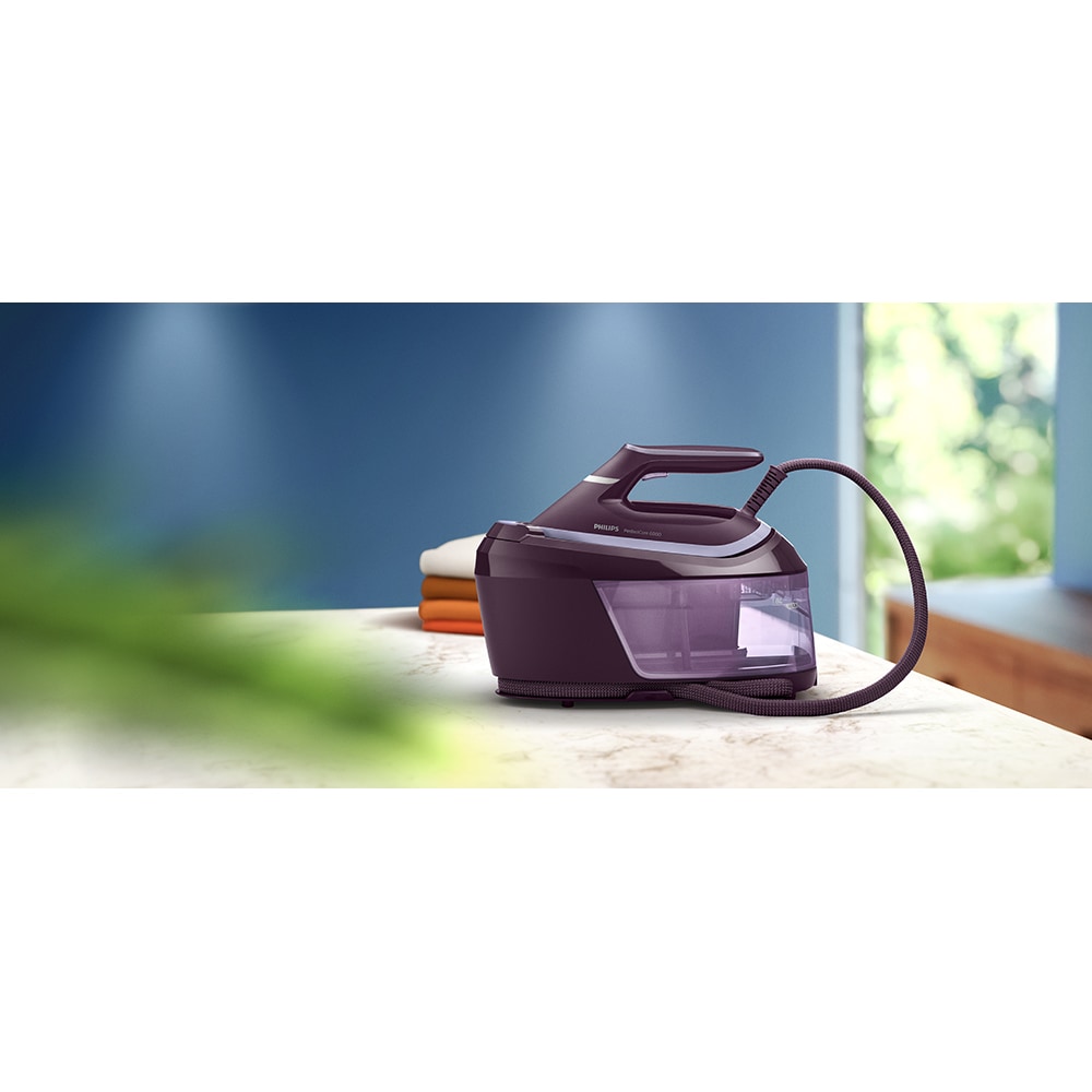 Statie de calcat PHILIPS PerfectCare Seria 6000 PSG6023/30, 2400W, 500g/min, 1.8l, talpa SteamGlide Plus, mov