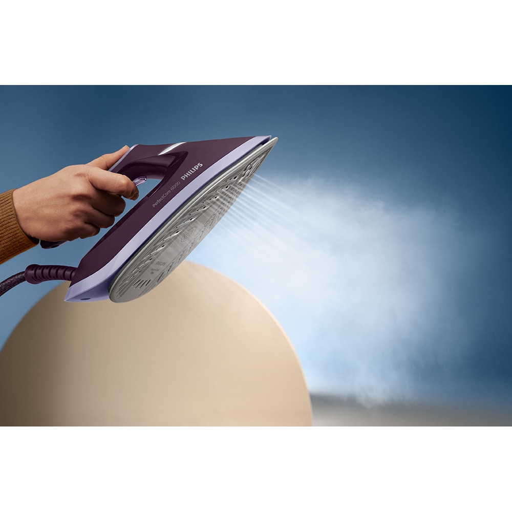 Statie de calcat PHILIPS PerfectCare Seria 6000 PSG6023/30, 2400W, 500g/min, 1.8l, talpa SteamGlide Plus, mov