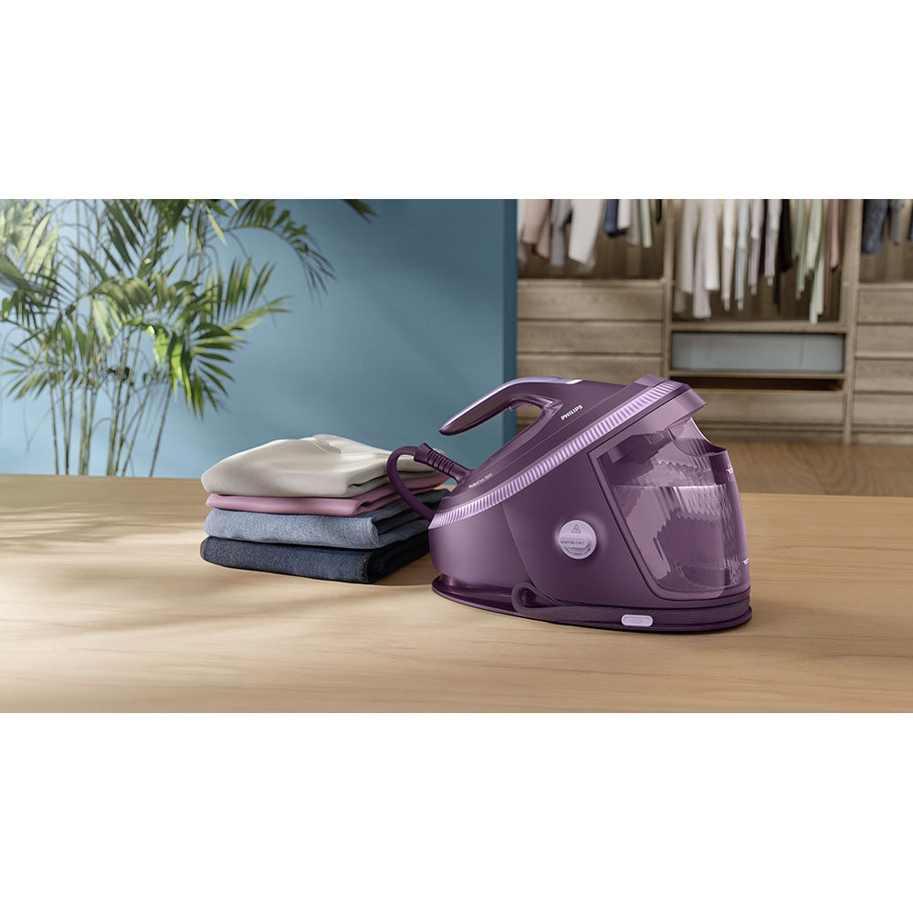 Statie de calcat PHILIPS PerfectCare Seria 7000 PSG7200/30, 3120W, 600g/min, 1.5l, talpa SteamGlide Elite, violet