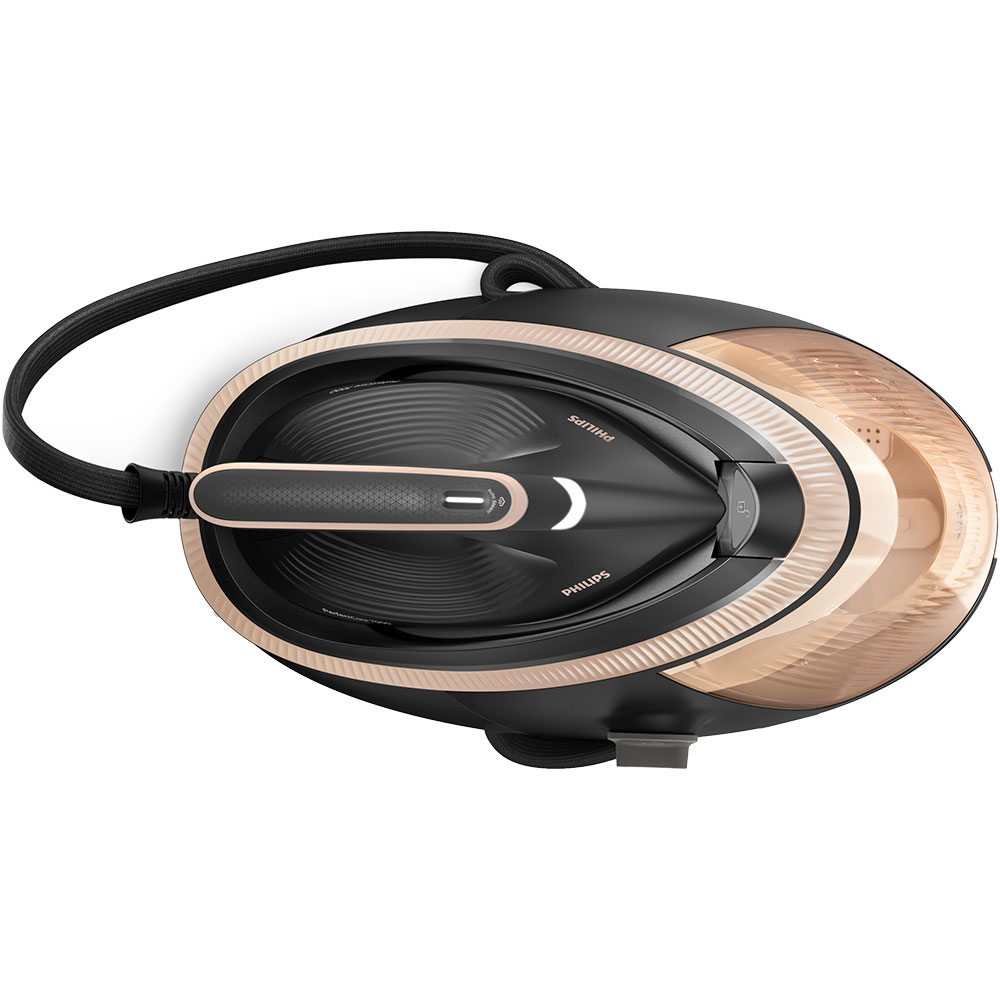 Statie de calcat PHILIPS PerfectCare Seria 7000 PSG7300/80, 3120W, 650g/min, 1.5l, talpa SteamGlide Elite, negru-auriu