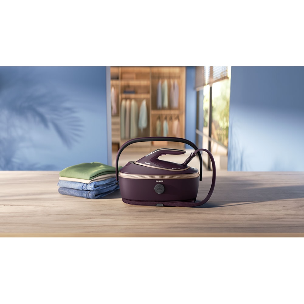 Statie de calcat PHILIPS PerfectCare Seria 8000 PSG8300/30, 3120W, 850g/min, 1.4l, talpa SteamGlide Elite, mov