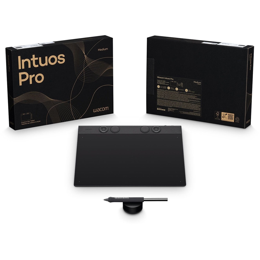 Tableta grafica WACOM Intuos Pro Medium PTK670K0B, negru