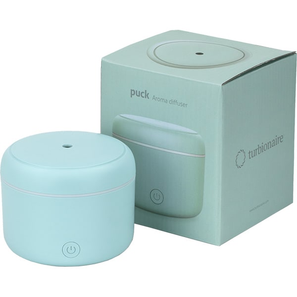 Difuzor aromaterapie cu ultrasunete TURBIONAIRE Puck Aqua, 100ml, 5W, albastru-deschis