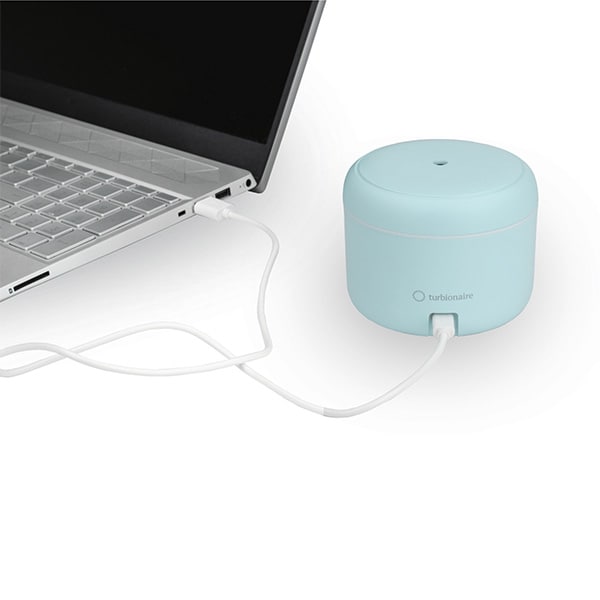 Difuzor aromaterapie cu ultrasunete TURBIONAIRE Puck Aqua, 100ml, 5W, albastru-deschis