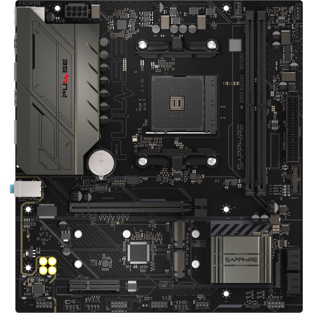 Placa de baza SAPPHIRE PULSE B550M, Socket AM4, mATX