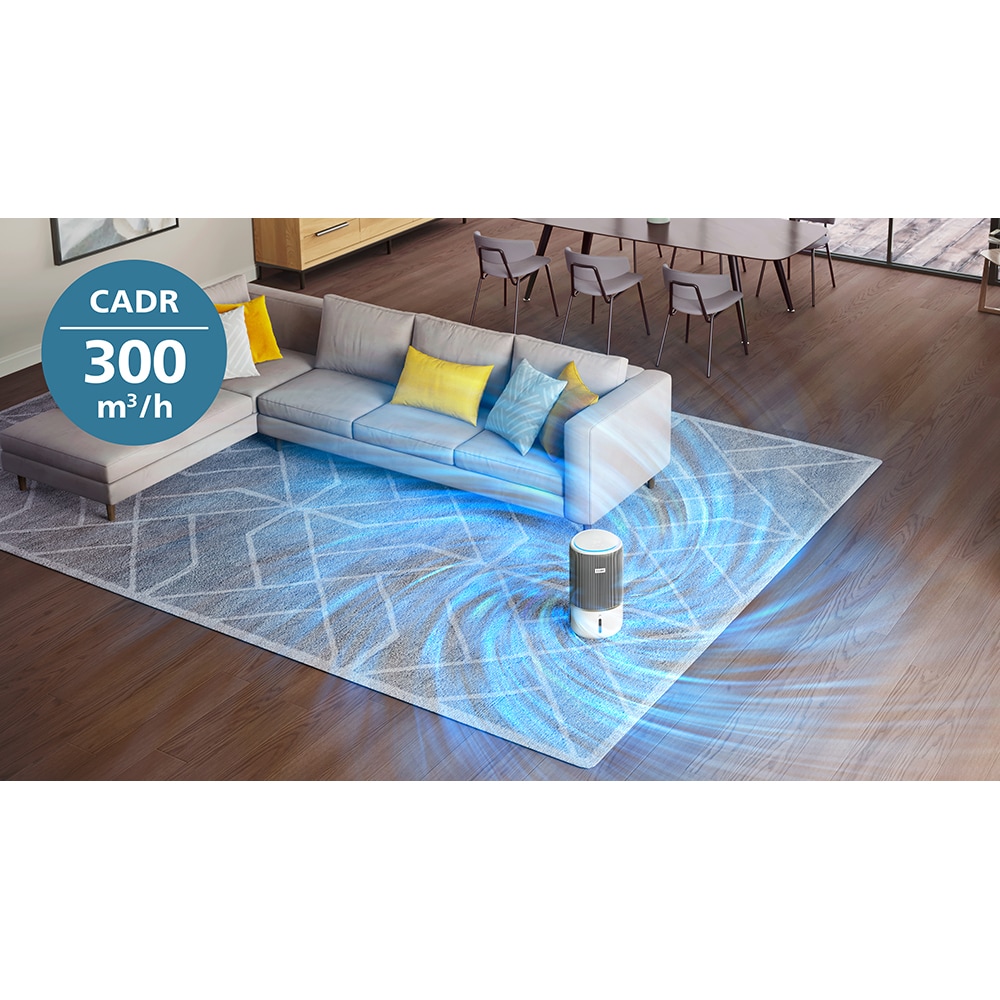 Purificator aer si umidificator PHILIPS AC3420/10, 78m/h, Hepa, Umidificare, alb