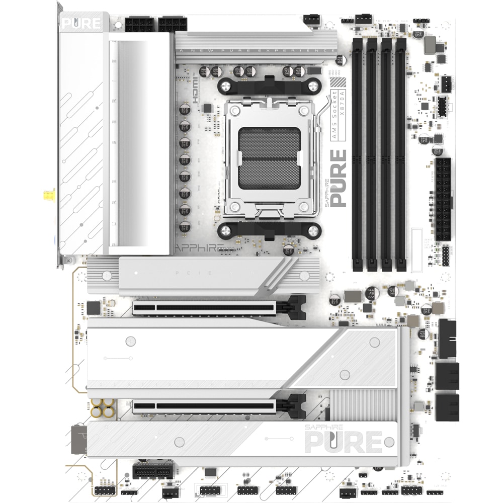 Placa de baza SAPPHIRE PURE X870A, Socket AM5, ATX, Wi-Fi