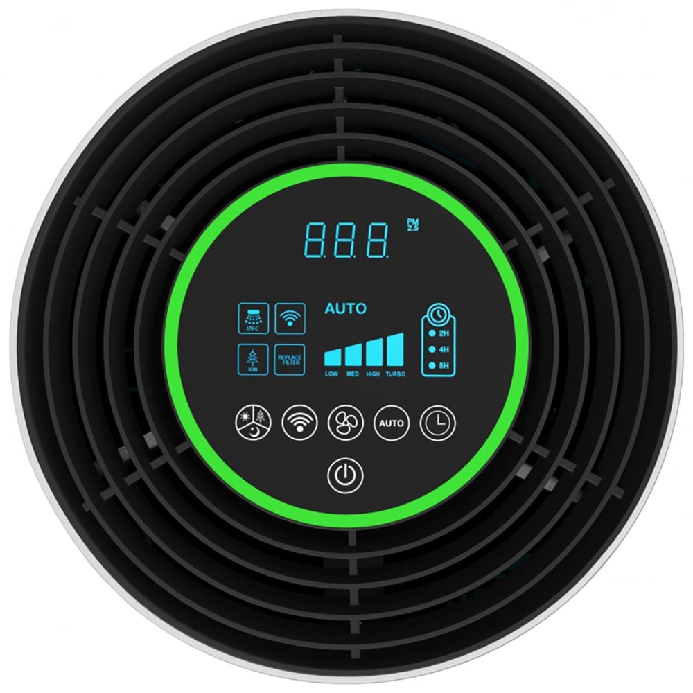 Purificator de aer ALECOAIR P40 Smart, 4 trepte de viteza, HEPA, Wi-Fi, Lampa UV, alb