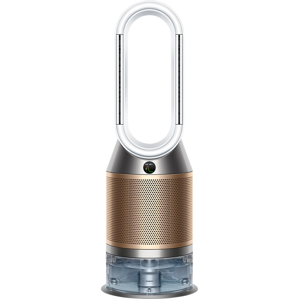 Purificator aer DYSON Pure Humidify Formaldehida PH04, 10 trepte viteza, Wi-Fi, Bluetooth, Hepa, Umidificare, Telecomanda, alb-auriu