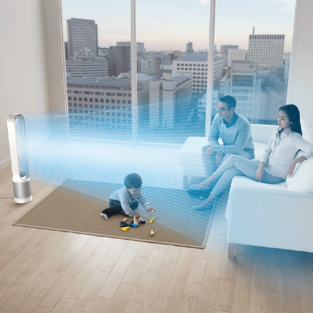 Purificator aer DYSON Purifier Cool TP00, 10 trepte viteza, Hepa, Telecomanda, alb
