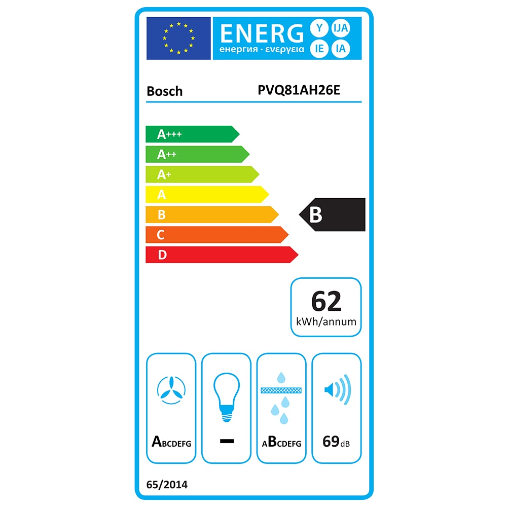 Plita incorporabila cu hota integrata BOSCH PVQ81AH26E, Inductie, 4 arzatoare, Touch control, negru mat