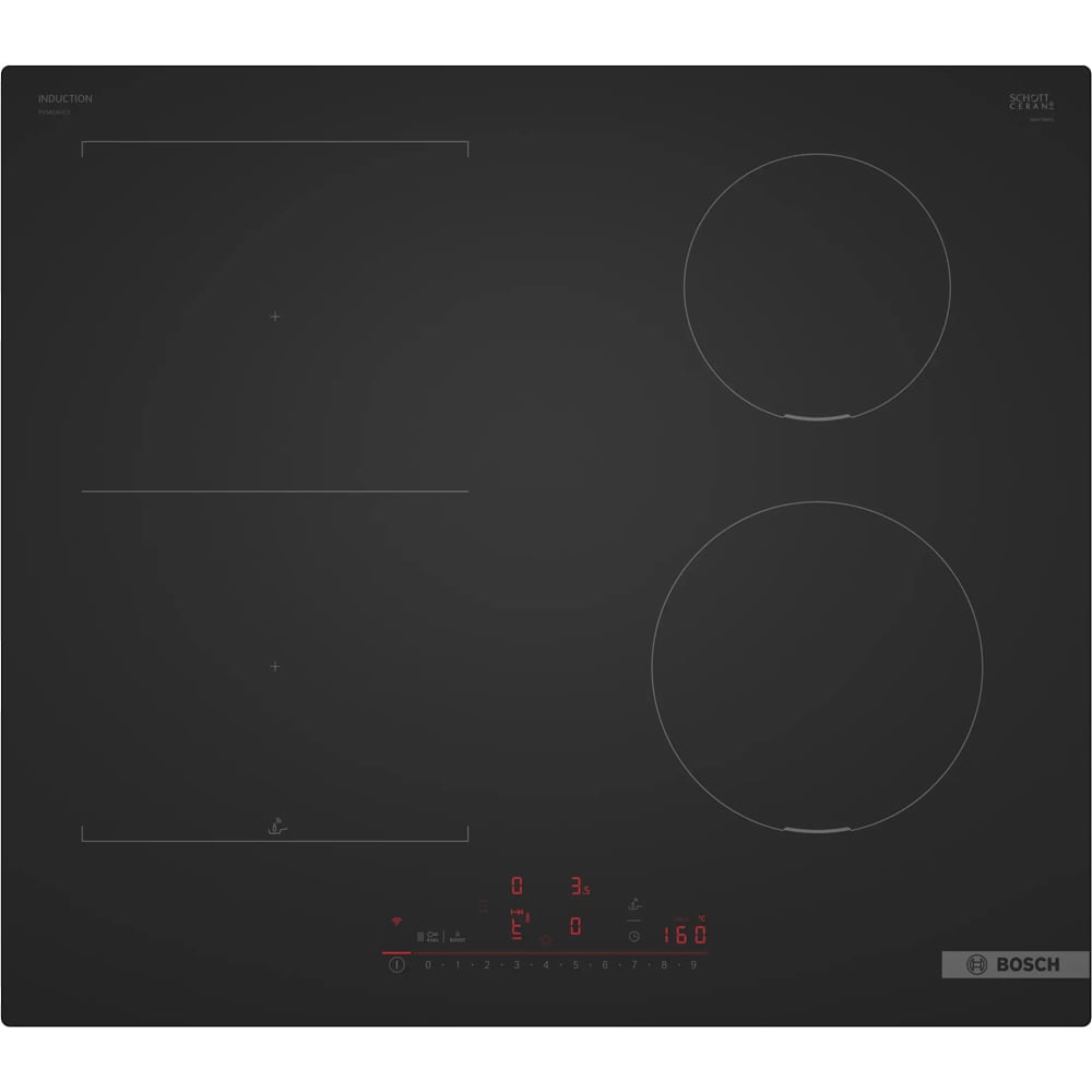 Plita incorporabila BOSCH PVS61AHC1E, Inductie, 4 arzatoare, Touch Control, negru mat