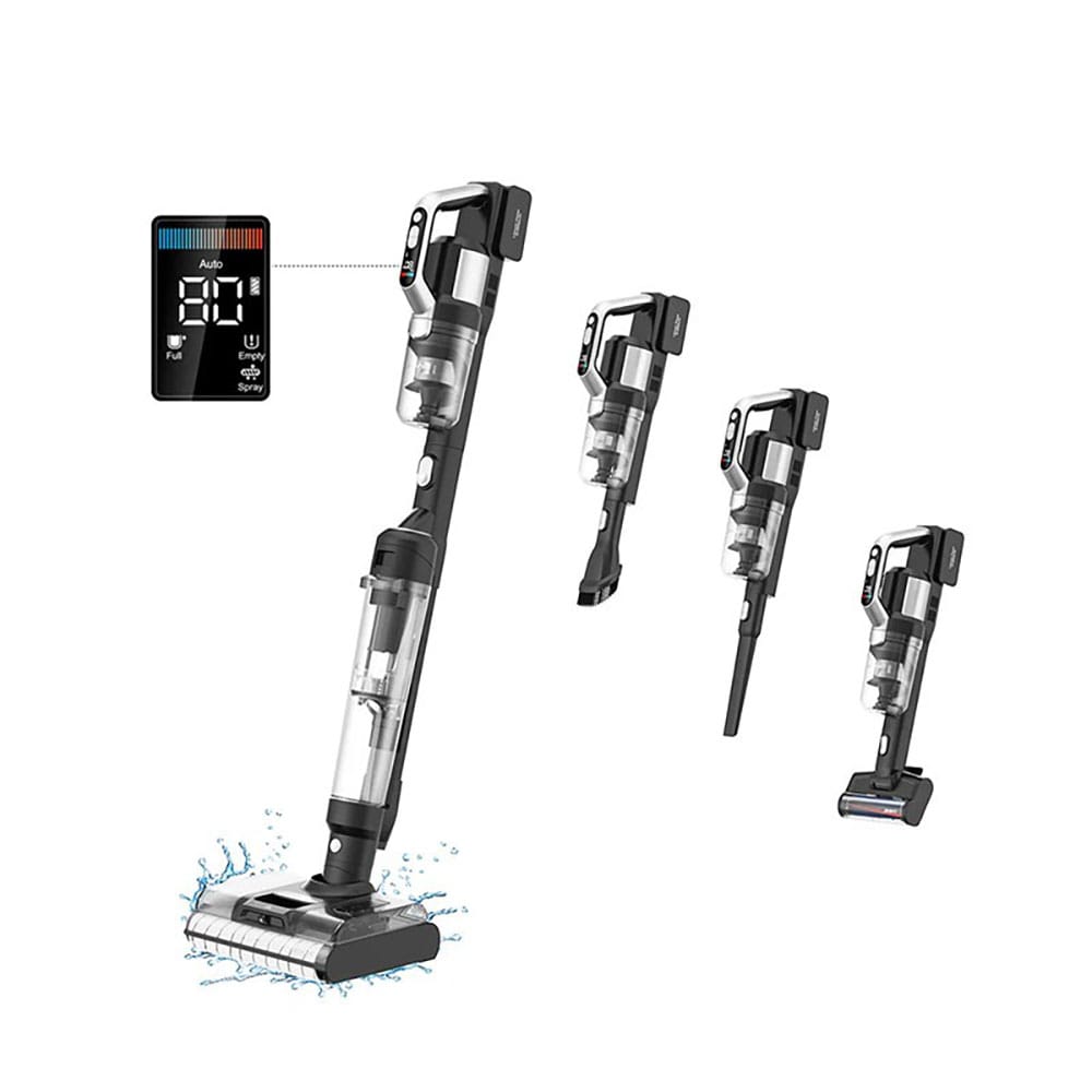 Aspirator vertical JIMMY Pro Cordless PW11, 0.3l, autonomie max 80 min, iluminare LED, negru-argintiu