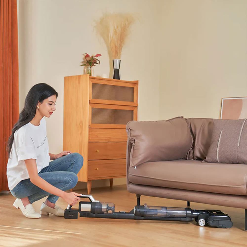 Aspirator vertical JIMMY Pro Max Cordless PW11, 0.3l, autonomie max 80 min, iluminare LED, argintiu-negru