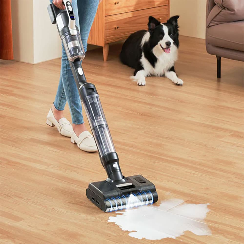 Aspirator vertical JIMMY Pro Max Cordless PW11, 0.3l, autonomie max 80 min, iluminare LED, argintiu-negru