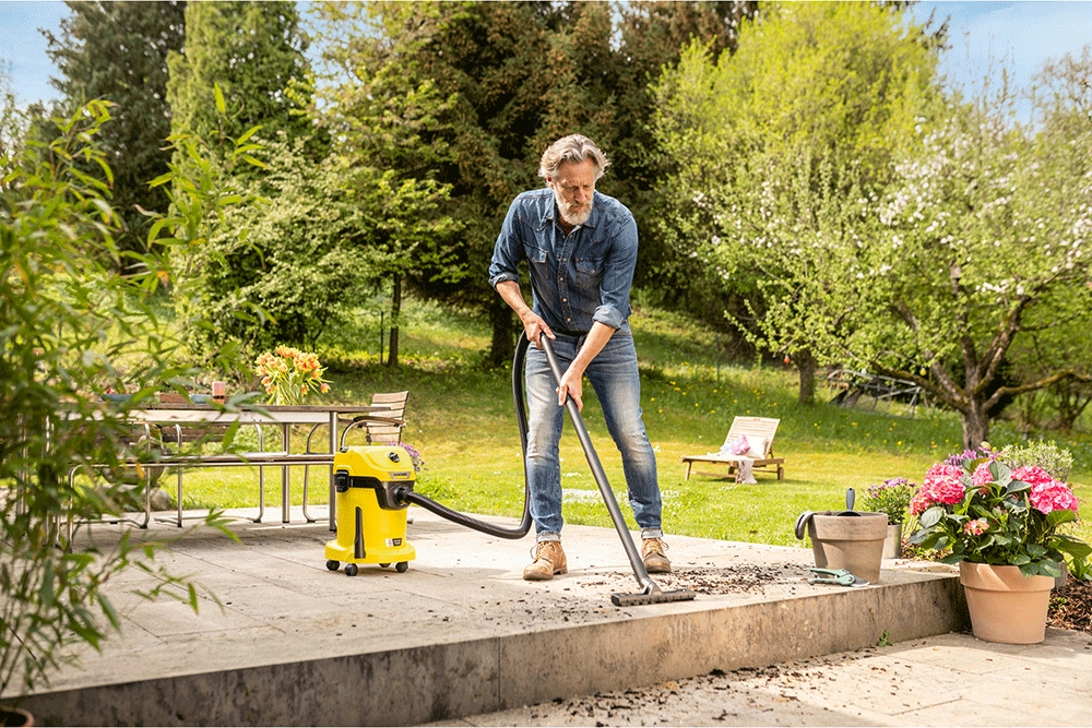 Aspirator fara sac KARCHER WD 3 18, 17l, 225W, 78dB, galben-negru