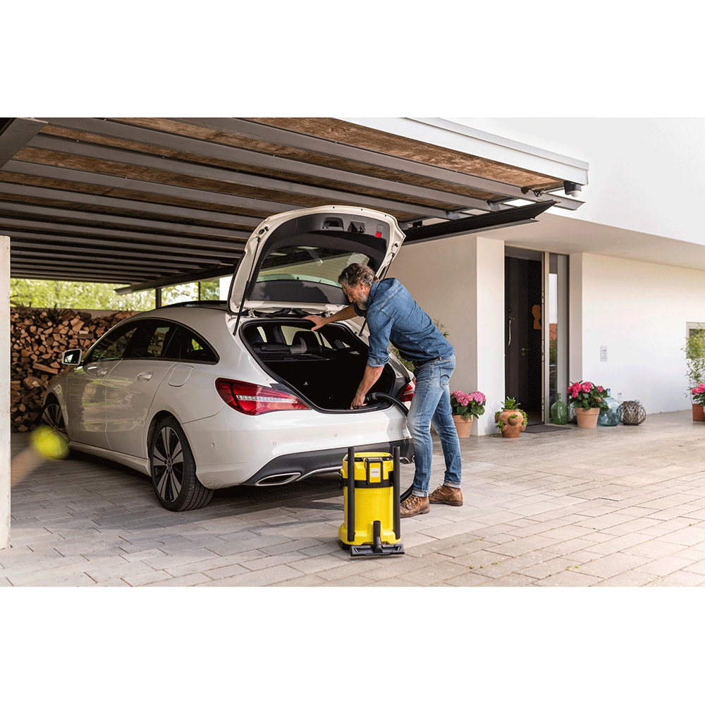 Aspirator fara sac KARCHER WD 3 18, 17l, 225W, 78dB, galben-negru