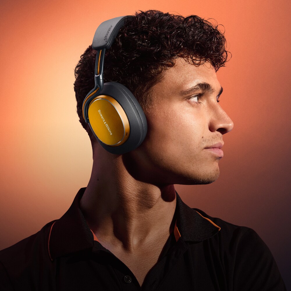 Casti BOWERS & WILKINS Px8 S2 McLaren, Bluetooth, Over-Ear, Microfon, Noise Cancelling, Anthracite Grey & Papaya