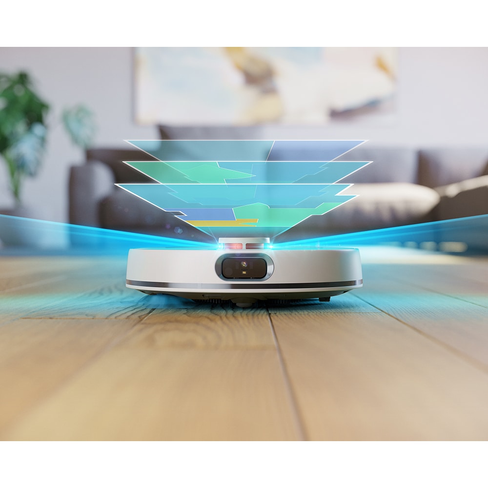 Aspirator robot PHILIPS Seria 7000 Aqua HomeRun XU7000/02, 0.3l, 14.4V, autonomie max 180 min, Wi-Fi, functie mop, alb-auriu 