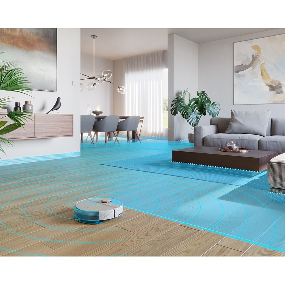 Aspirator robot PHILIPS Seria 7000 Aqua HomeRun XU7000/02, 0.3l, 14.4V, autonomie max 180 min, Wi-Fi, functie mop, alb-auriu 