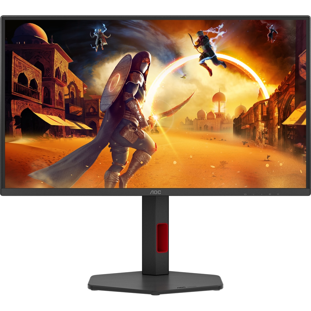 Monitor Gaming WLED Fast IPS AOC 25G4SXU, 24.5", QHD, 300Hz, NVIDIA G-SYNC Compatible, pivot, boxe, negru