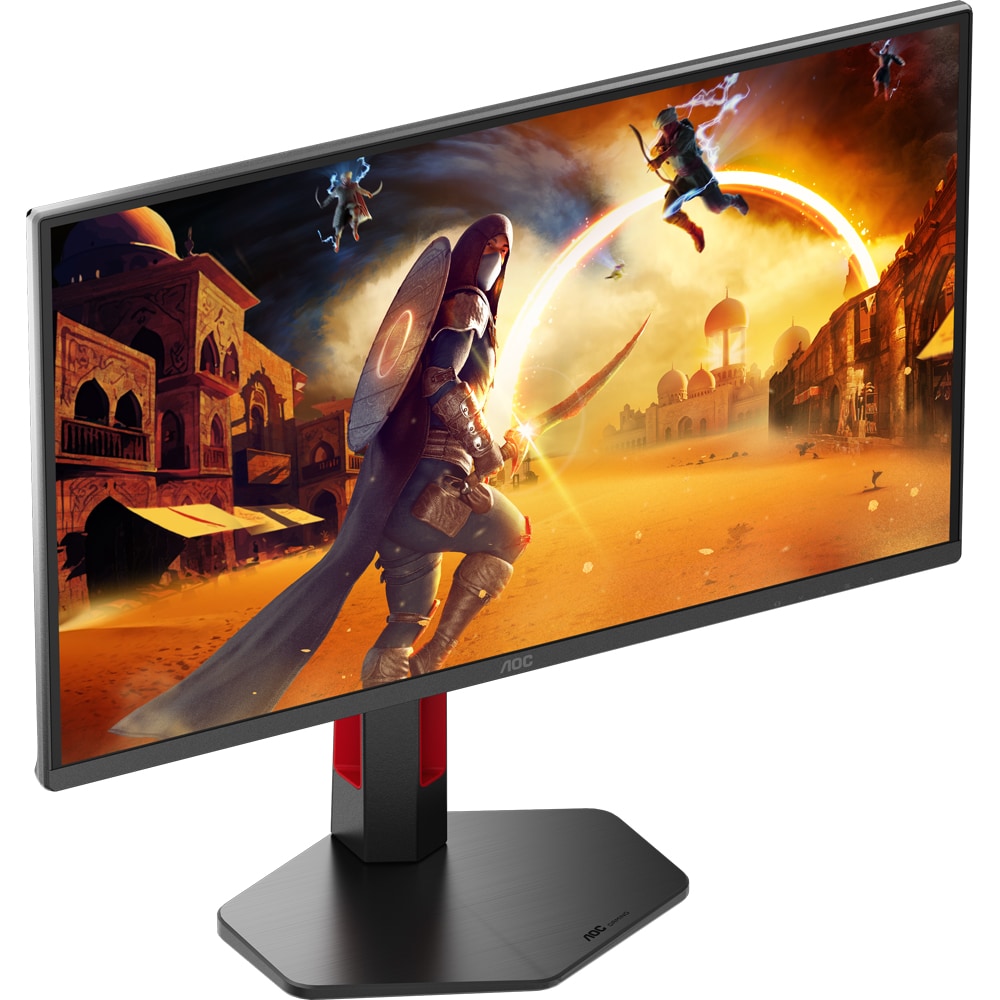 Monitor Gaming WLED Fast IPS AOC 25G4SXU, 24.5", QHD, 300Hz, NVIDIA G-SYNC Compatible, pivot, boxe, negru