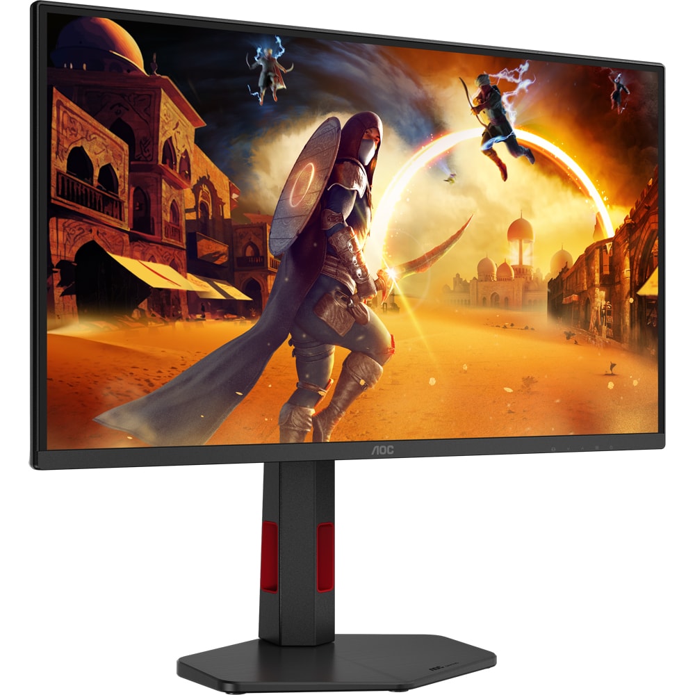 Monitor Gaming WLED Fast IPS AOC 25G4SXU, 24.5", QHD, 300Hz, NVIDIA G-SYNC Compatible, pivot, boxe, negru
