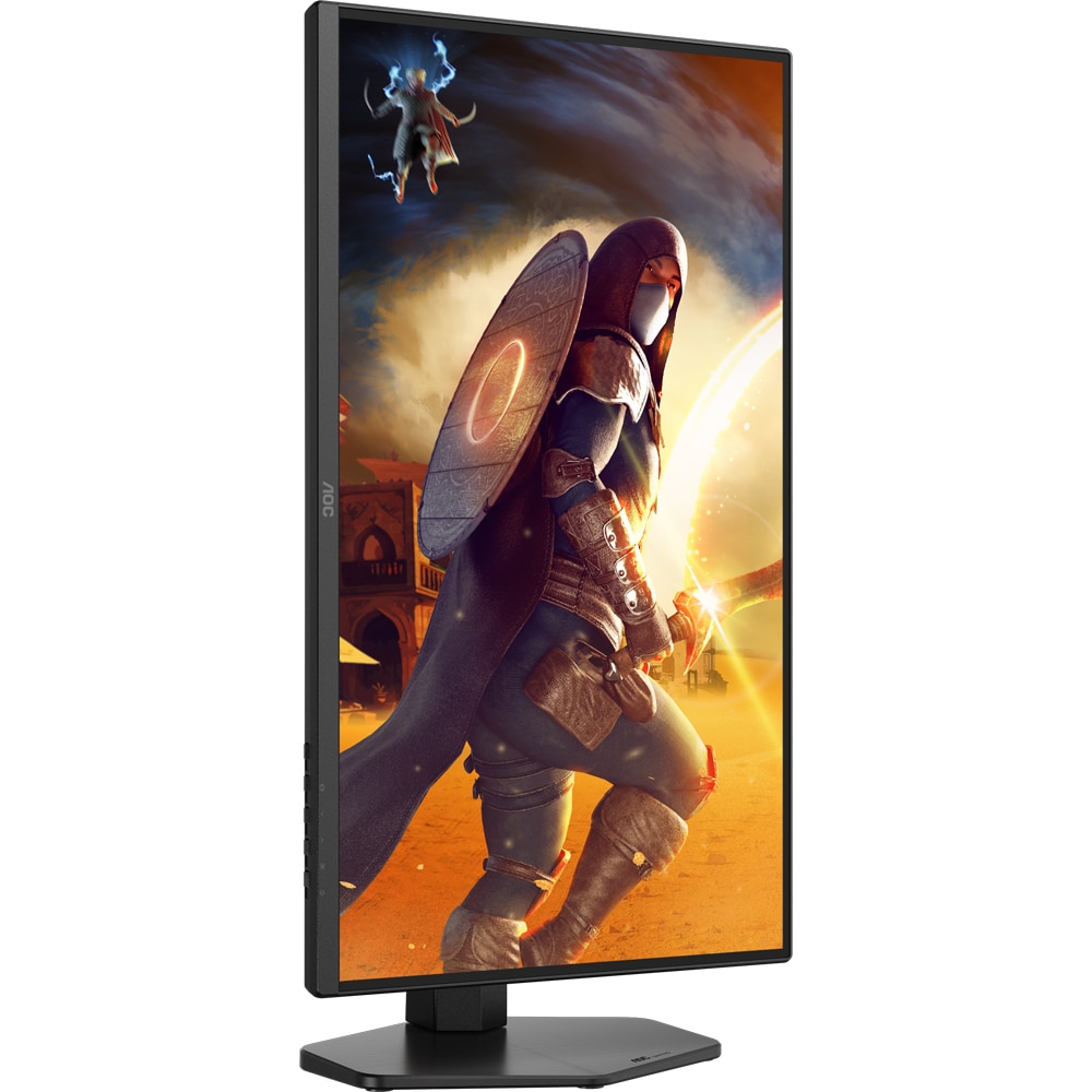 Monitor Gaming WLED Fast IPS AOC 25G4SXU, 24.5", QHD, 300Hz, NVIDIA G-SYNC Compatible, pivot, boxe, negru