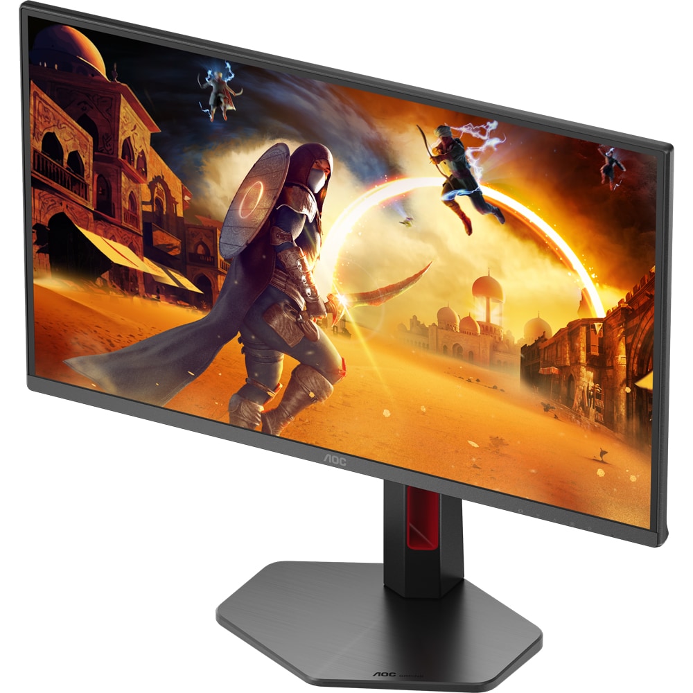 Monitor Gaming WLED Fast IPS AOC 25G4SXU, 24.5", QHD, 300Hz, NVIDIA G-SYNC Compatible, pivot, boxe, negru