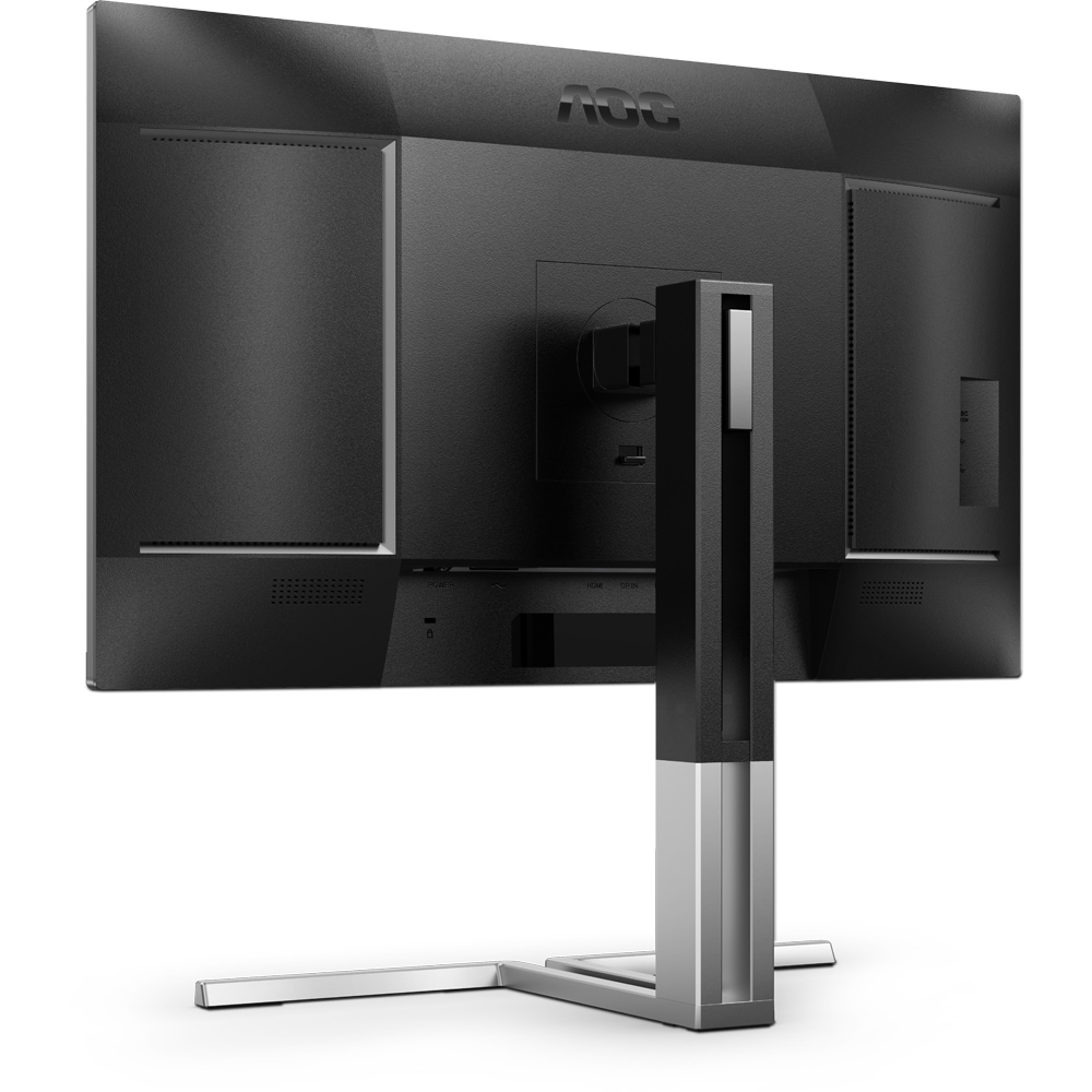 Monitor WLED IPS QD AOC Q27U3CV, 27" QHD, 75Hz, Flicker Free, boxe, pivot, negru