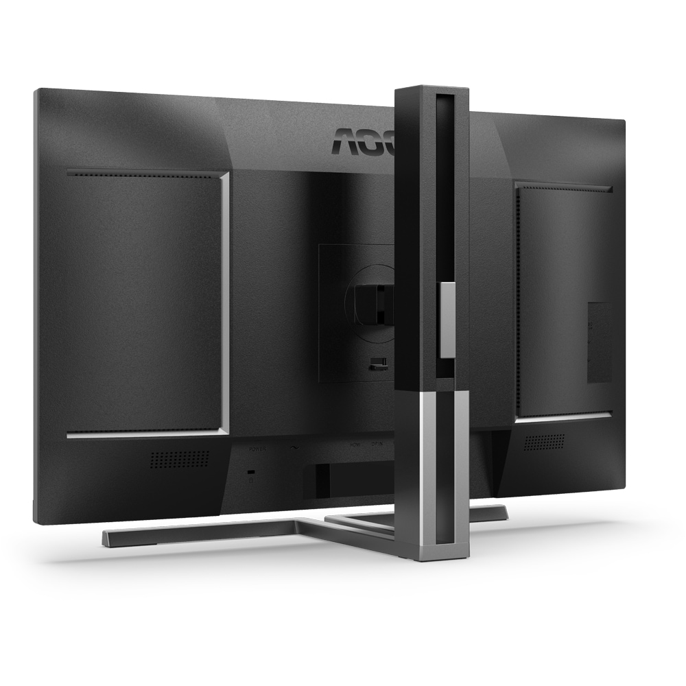 Monitor WLED IPS QD AOC Q27U3CV, 27" QHD, 75Hz, Flicker Free, boxe, pivot, negru