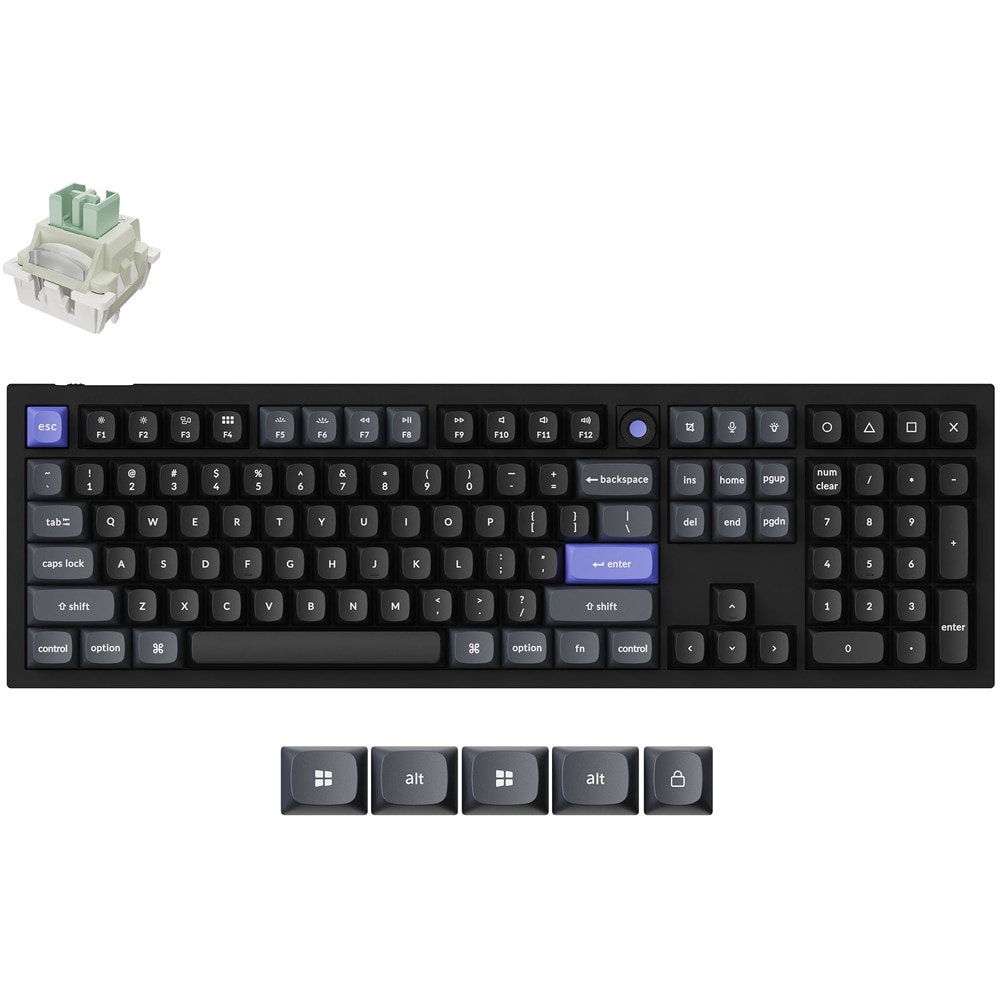 Tastatura Gaming mecanica KEYCHRON Q6 HE 8K, USB, Layout US, negru