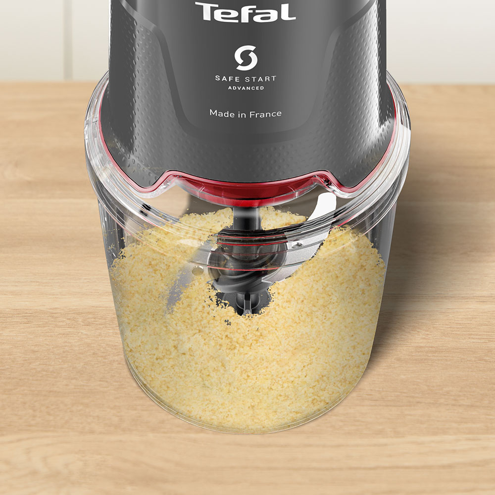 Tocator TEFAL Easy Press MQ740HF0, 0.5l, 600W, viteza variabila, gri-rosu