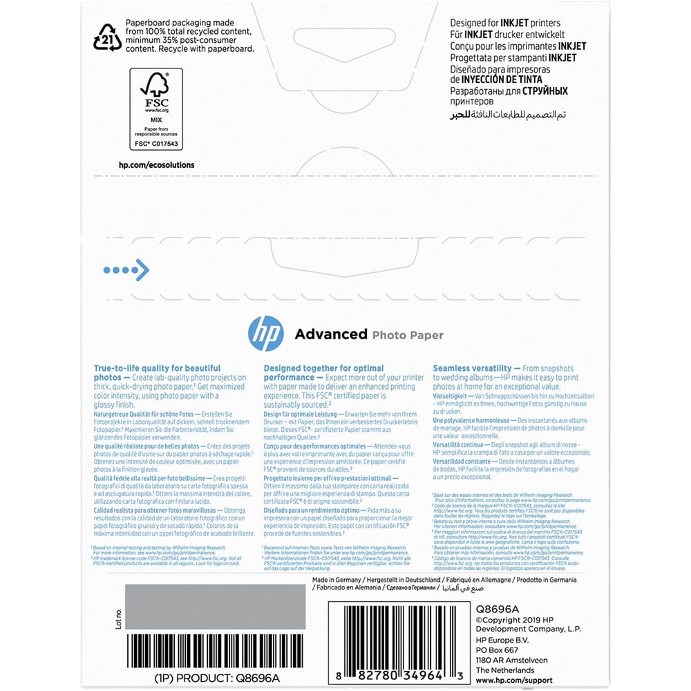 Hartie foto HP Advanced Glossy Q8696A