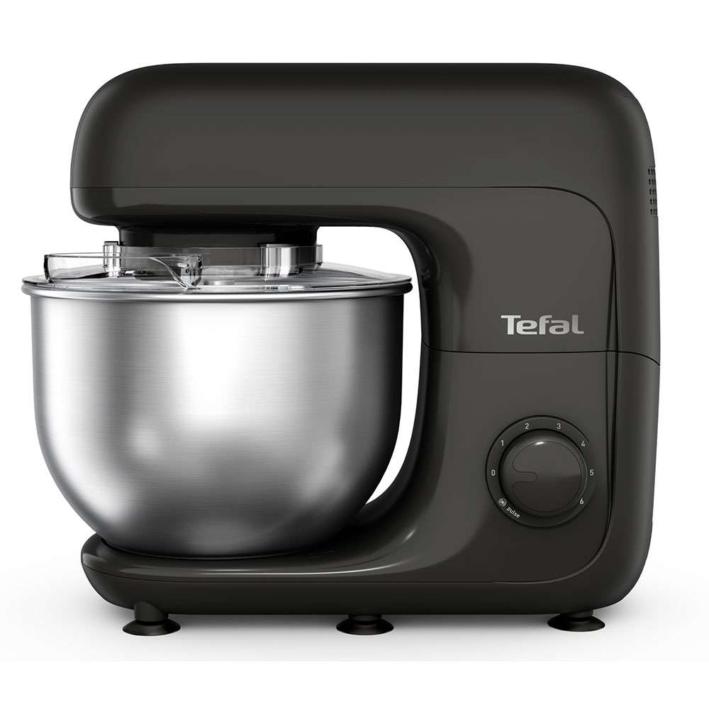 Robot de bucatarie TEFAL Bake Essential QB161H38, vas 4.8l, 800W, 6 trepte viteza, negru